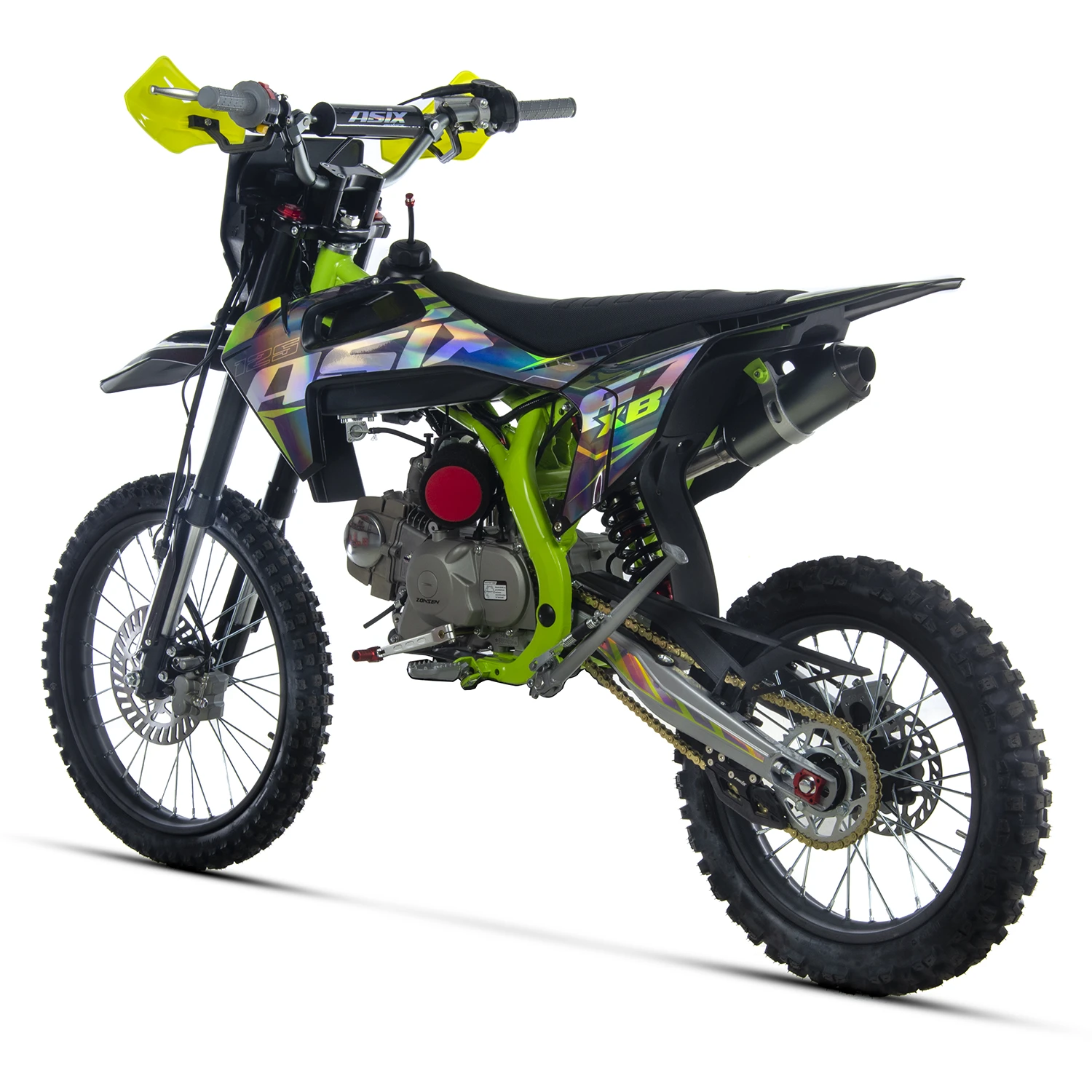 Motocicleta Enduro/Cross Asix XB67 125cc, 4T, roti 19"/16", 4 viteze, pornire electromotor, negru/verde [6]