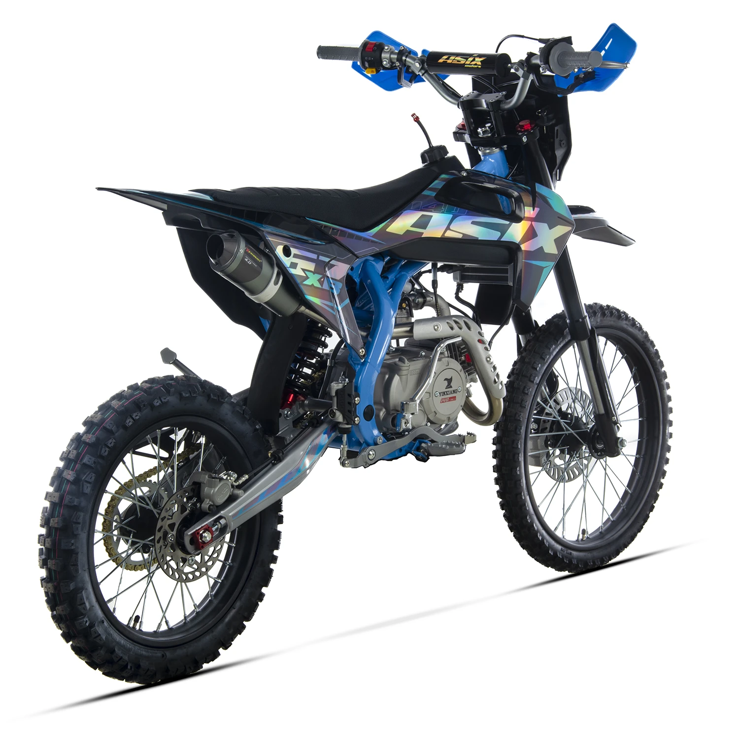 Motocicleta Enduro/Cross Asix XB67 140cc, 4T, roti 19"/16", 4 viteze, pornire electromotor, negru/albastru [3]