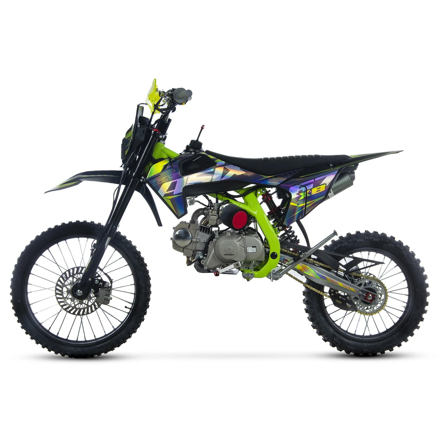 Motocicleta Enduro/Cross Asix XB67 125cc, 4T, roti 19"/16", 4 viteze, pornire electromotor, negru/verde [5]