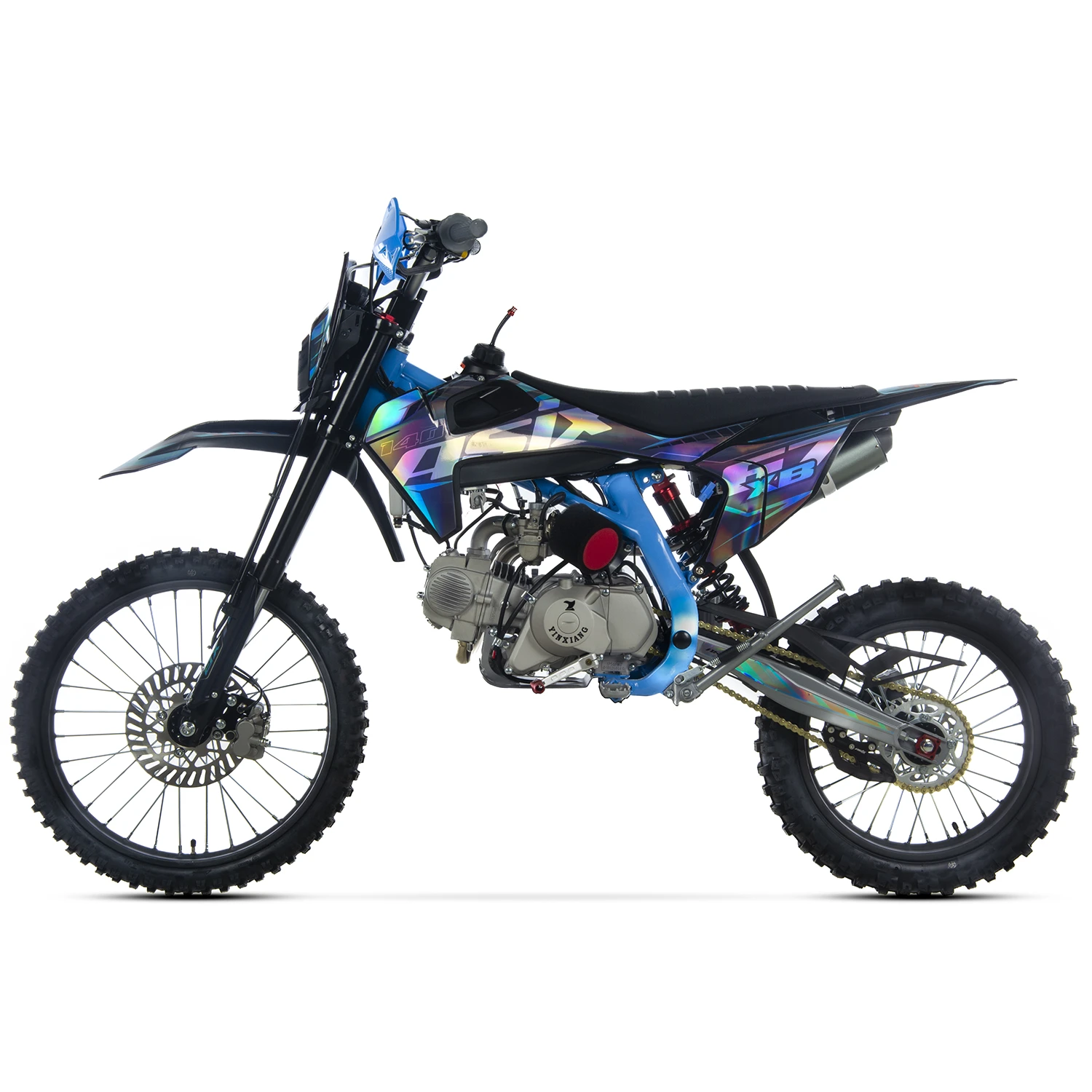 Motocicleta Enduro/Cross Asix XB67 140cc, 4T, roti 19"/16", 4 viteze, pornire electromotor, negru/albastru [5]