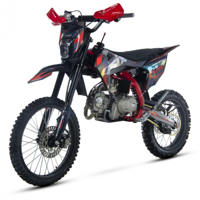 Motocicleta Enduro/Cross Asix XB67 125cc, 4T, roti 19"/16", 4 viteze, pornire electromotor, culoare negru/rosu [5]