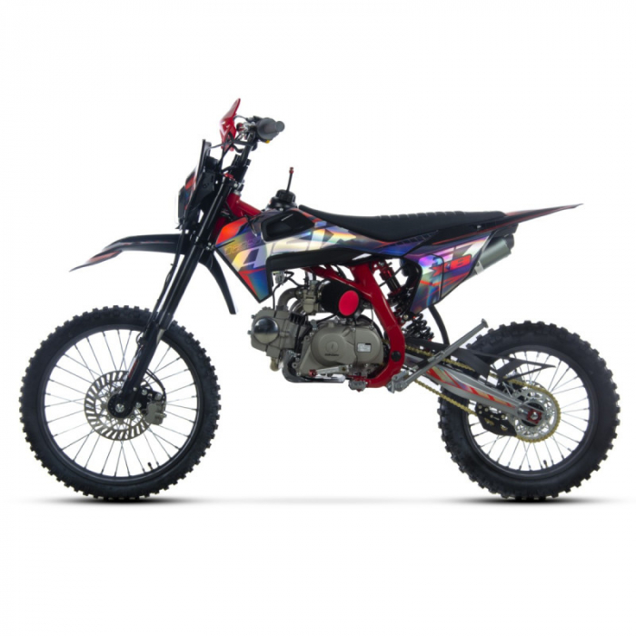 Motocicleta Enduro/Cross Asix XB67 125cc, 4T, roti 19"/16", 4 viteze, pornire electromotor, culoare negru/rosu [6]