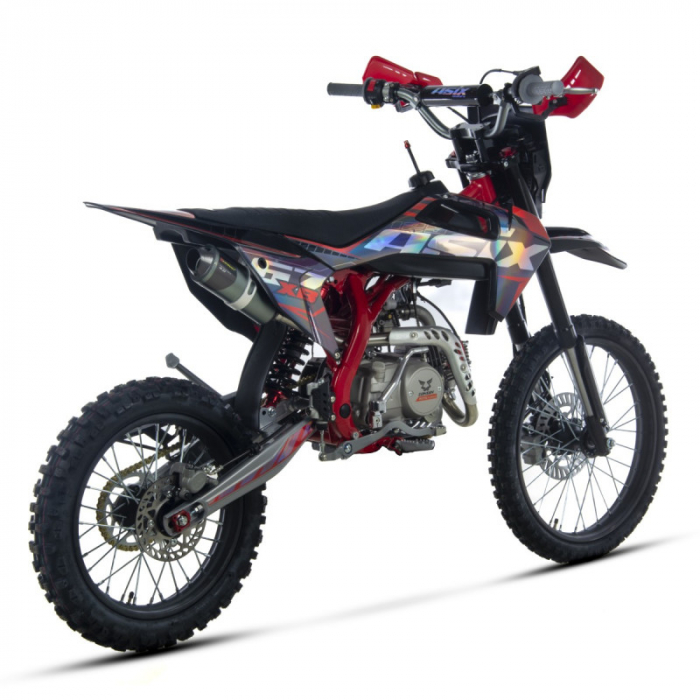 Motocicleta Enduro/Cross Asix XB67 125cc, 4T, roti 19"/16", 4 viteze, pornire electromotor, culoare negru/rosu [3]