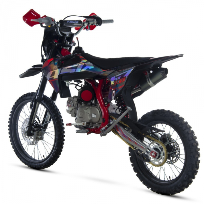 Motocicleta Enduro/Cross Asix XB67 125cc, 4T, roti 19"/16", 4 viteze, pornire electromotor, culoare negru/rosu [4]