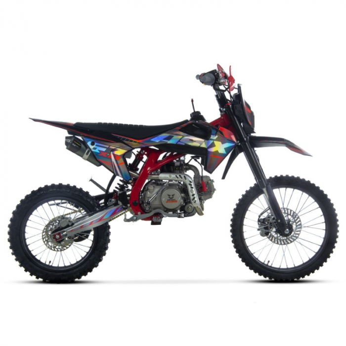 Motocicleta Enduro/Cross Asix XB67 125cc, 4T, roti 19"/16", 4 viteze, pornire electromotor, culoare negru/rosu [2]