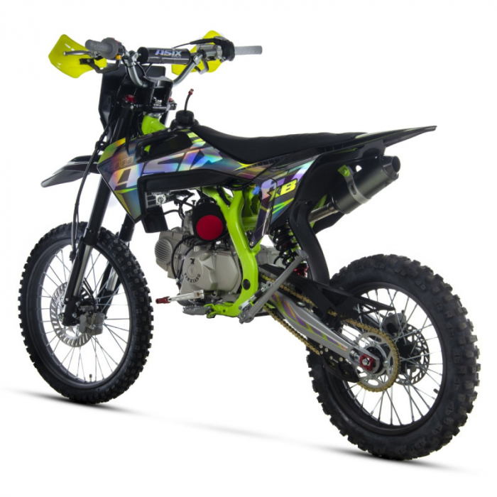 Motocicleta Enduro/Cross Asix XB67 140cc, 4T, roti 19"/16", 4 viteze, pornire electromotor, culoare negru/verde [4]