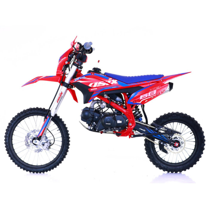 Motocicleta Enduro/Cross Asix XB68, 125cc, 4T, roti 19"/16", pornire electromotor, culoare rosu/albastru [5]