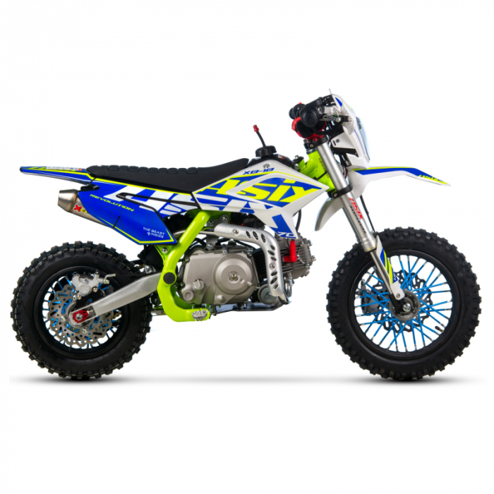 Motocicleta Enduro/Cross Asix XB18, 70cc, 4T, roti 12"/10", pornire electromotor, culoare verde/albastru [3]