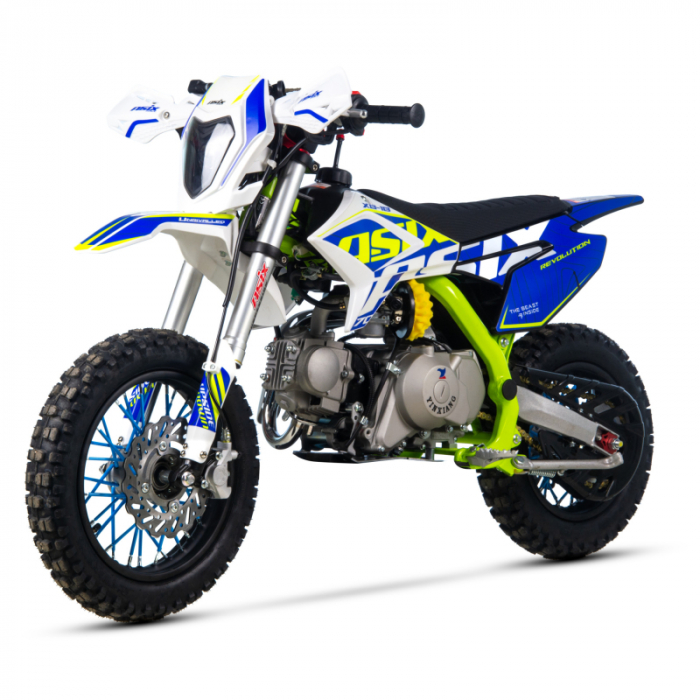 Motocicleta Enduro/Cross Asix XB18, 70cc, 4T, roti 12"/10", pornire electromotor, culoare verde/albastru [2]