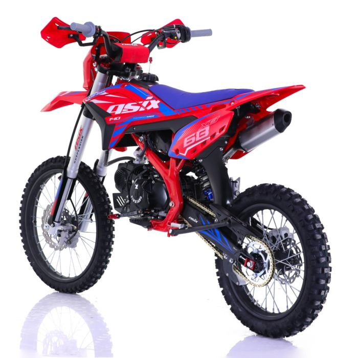 Motocicleta Enduro/Cross Asix XB68,140CC, 4T, roti 19"/16", pornire electromotor, culoare rosu/albastru [6]