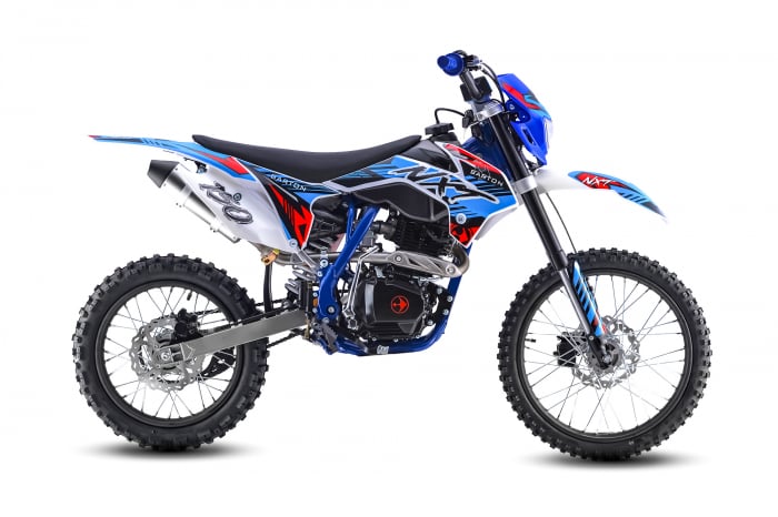 Motocicleta Enduro Cross Barton DB150 BTS 150cc, 4T, roti 19 16 , culoare rosu albastru