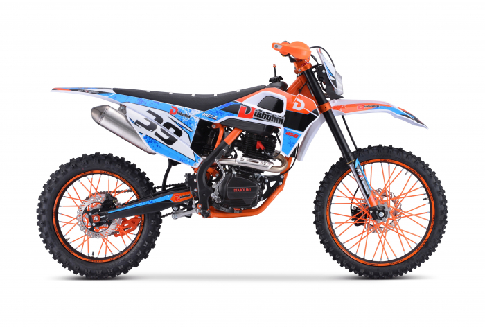 Motocicleta Enduro Diabolini MRZ 250cc, 4T, roti 21   18  , culoare portocaliu albastru