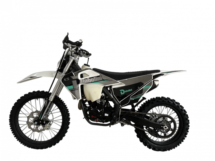 Motocicleta Enduro Diabolini x5, 250cc, 4T, roti 21   18  , culoare negru verde