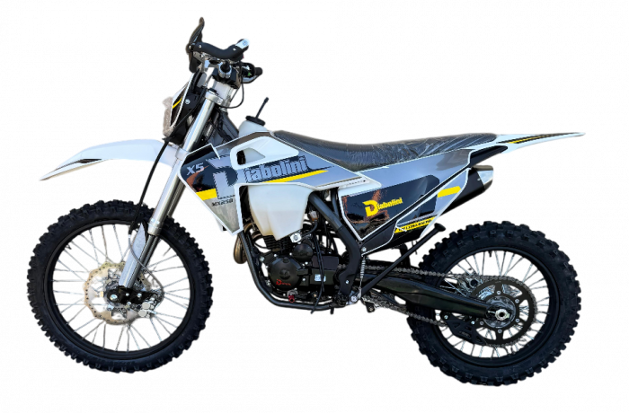 Motocicleta Enduro Diabolini x5, 250cc, 4T, roti 21   18  , culoare negru galben