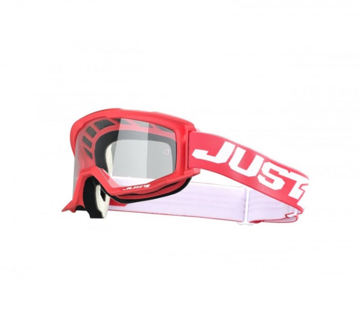 Ochelari atv cross Just1 Vitro, culoare rosu alb