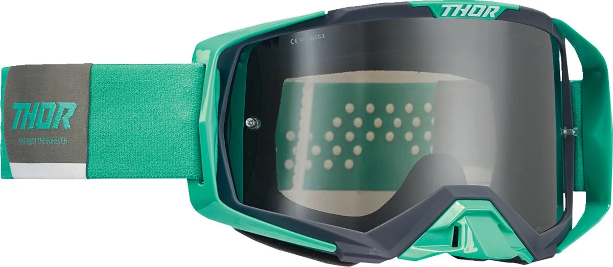 Ochelari Atv Cross Thor Activate, culoare turcoaz gri, lentila oglinda
