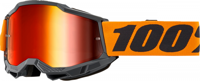 Ochelari cross atv 100% Accuri 2 Orange, lentila oglinda, culoare rama negru