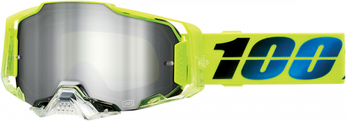 Ochelari cross atv 100% Armega Koropi, lentila oglinda, culoare rama lime