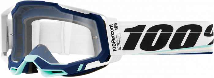 Ochelari cross/atv 100% Racecraft 2 Arsham, lentila transparenta, culoare rama alb/albastru [2]