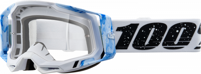 Ochelari cross/atv 100% Racecraft 2 Mixos, lentila transparenta, culoare rama alb/albastru [2]