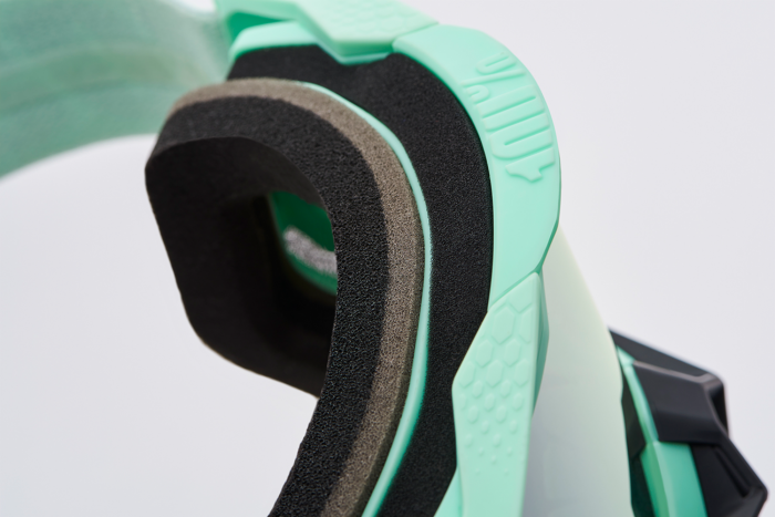 Ochelari cross/atv 100% Racecraft 2 Palomar, lentila oglinda, culoare rama verde menta [9]