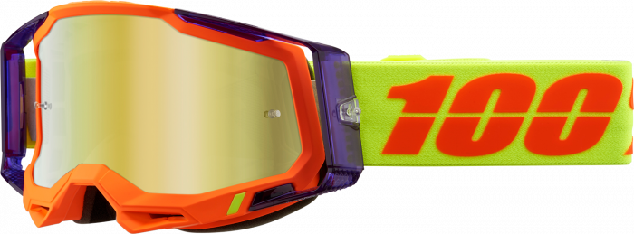 Ochelari cross/atv 100% Racecraft 2 Panam, lentila oglinda, culoare rama portocaliu/mov [2]