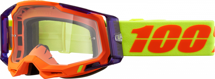 Ochelari cross/atv 100% Racecraft 2 Panam, lentila transparenta, culoare rama portocaliu/mov [2]