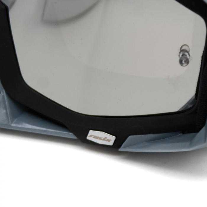 Ochelari cross/atv/enduro, Asix AS1, lentila argintie, culoare rama gri/negru mat [7]