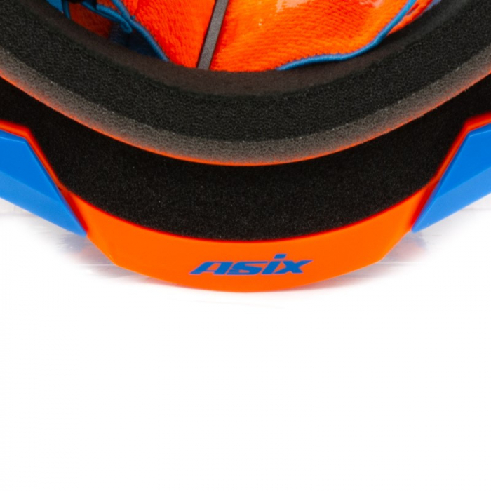 Ochelari cross/atv/enduro, Asix AS1, lentila argintiu, culoare rama portocaliu/albastru mat [5]