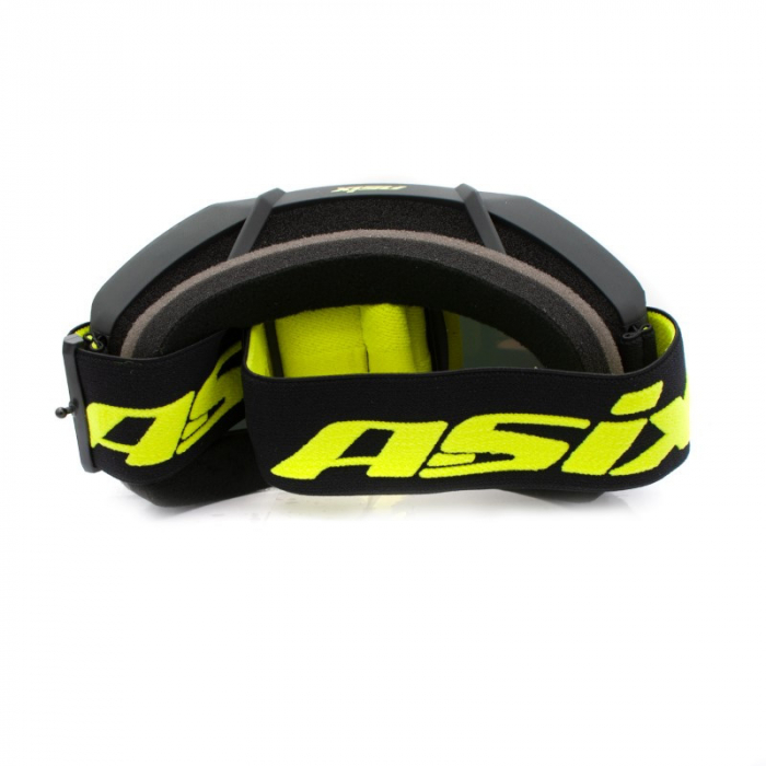 Ochelari cross/atv/enduro, Asix AS2, lentila galbena, culoare rama lime/negru mat [7]
