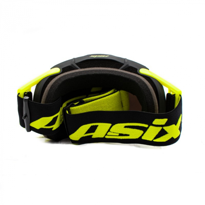 Ochelari cross/atv/enduro, Asix AS3, lentila albastra, culoare rama lime/negru mat [6]