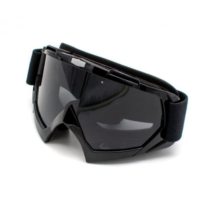 Ochelari cross atv enduro, XTR, culoare rama negru mat, lentila transparenta