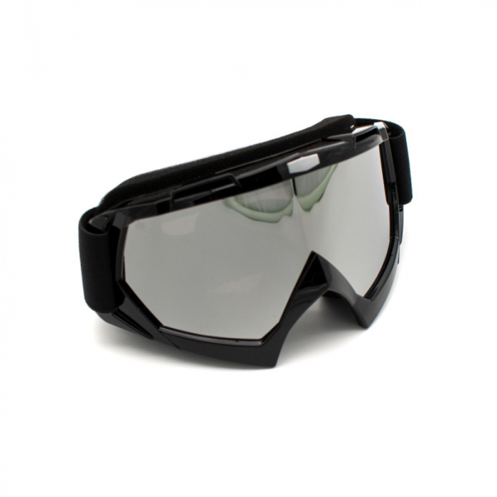 Ochelari cross/atv/enduro, XTR, lentila oglinda, culoare rama negru lucios [2]