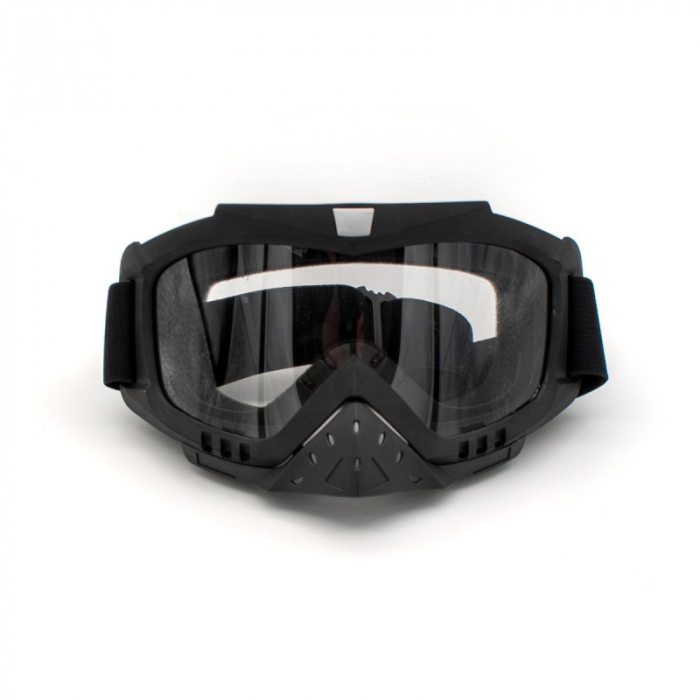 Ochelari cross/atv/enduro, XTR, lentila transparenta, culoare rama negru mat [2]