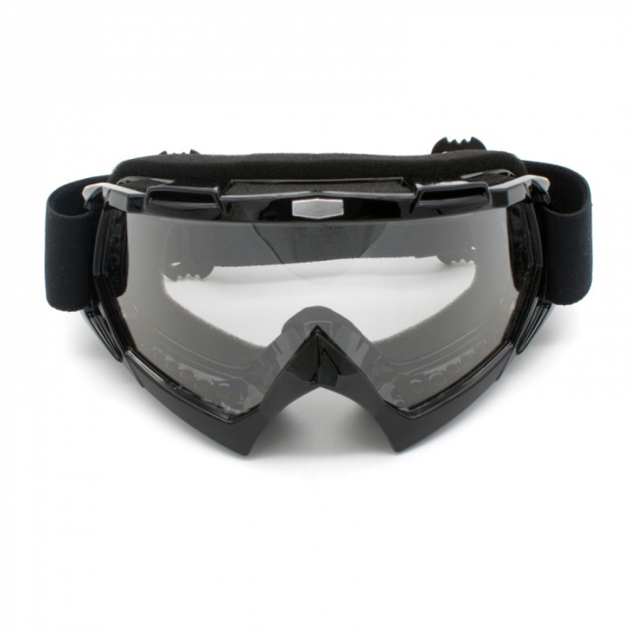 Ochelari cross/atv/enduro, XTR, lentila transparenta, culoare rama negru lucios [3]