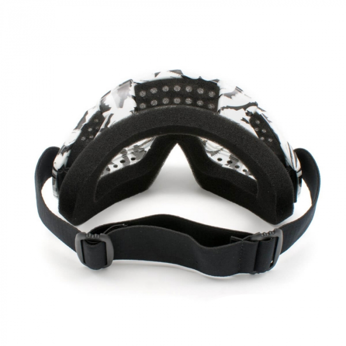 Ochelari cross/atv/enduro, XTR, lentila transparenta, culoare rama negru/alb [4]