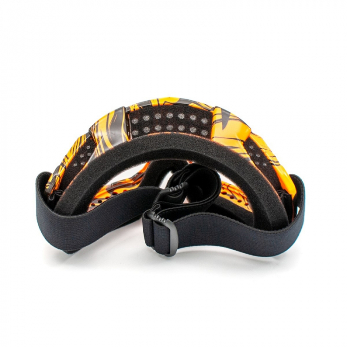 Ochelari cross/atv/enduro, XTR, lentila transparenta, culoare rama portocaliu/negru [4]