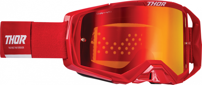 Ochelari cross atv Thor Activate, lentila oglinda, culoare rosu alb
