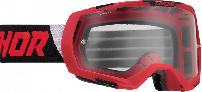 Ochelari cross atv Thor Regiment, lentila clara, culoare rosu negru