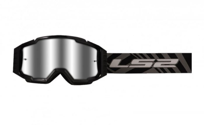 Ochelari cross enduro atv LS2, lentila oglinda, culoare negru