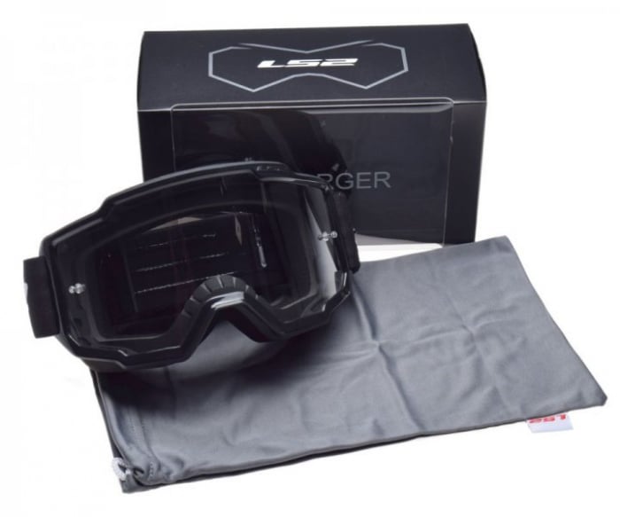 Ochelari cross enduro atv LS2, lentila transparenta, culoare negru