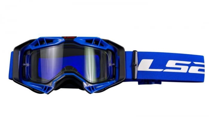 Ochelari LS2 cross enduro atv, culoare albastru, lentila clara