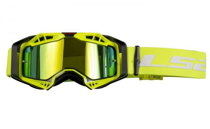 Ochelari LS2 cross enduro atv, culoare galben, lentila iridium