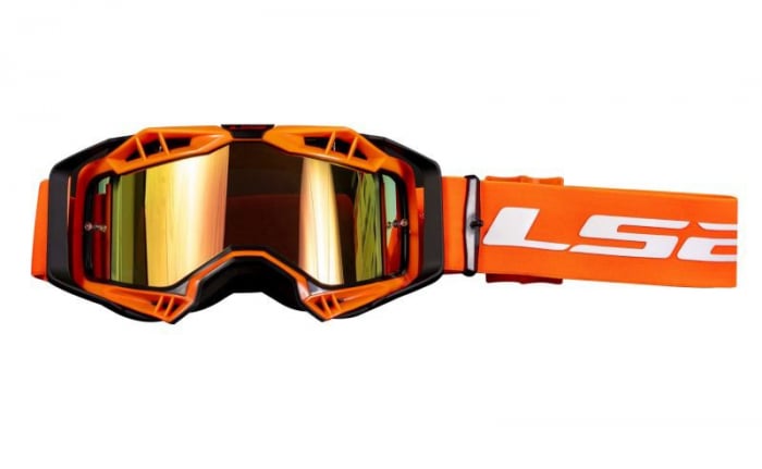 Ochelari LS2 cross enduro atv, culoare portocaliu, lentila iridium