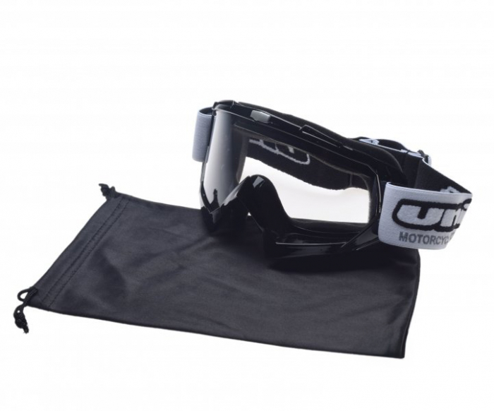 Ochelari motocross atv enduro Unit, culoare rama negru, lentila transparenta