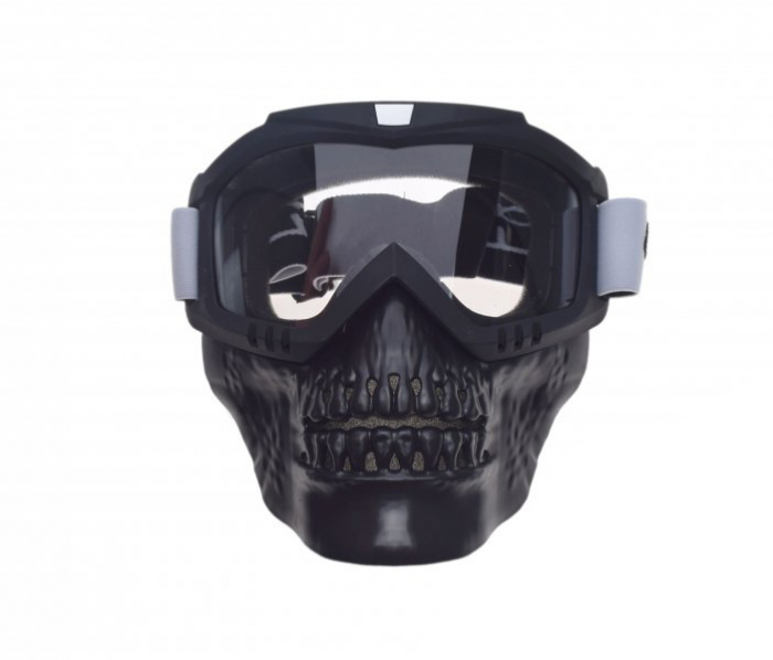 Ochelari motocross/atv/enduro Unit, model masca craniu, culoare rama negru, lentila transparenta [2]