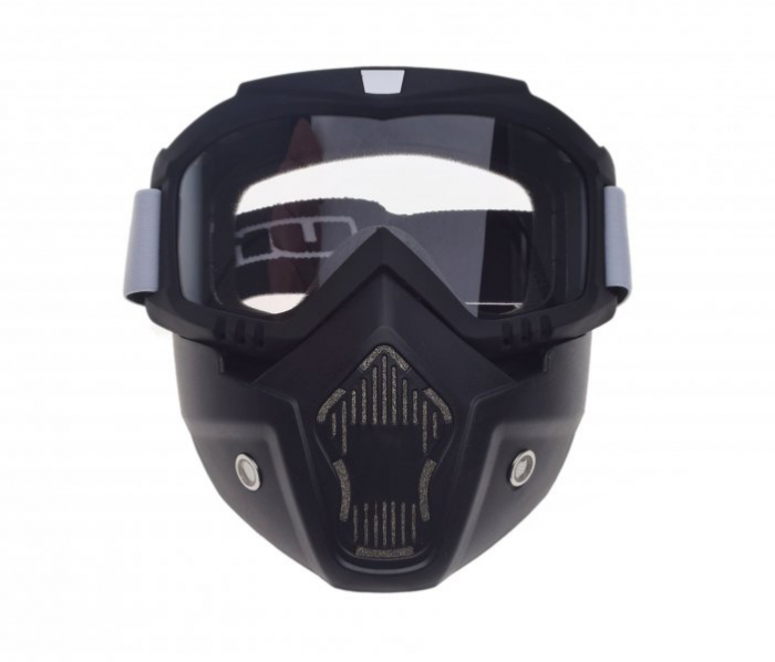 Ochelari motocross/atv/enduro Unit, model masca, culoare rama negru, lentila transparenta [2]