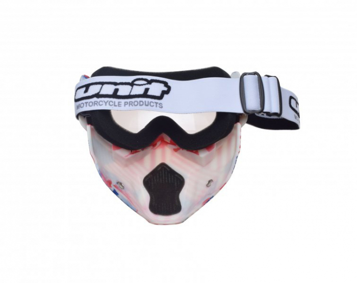 Ochelari motocross/atv/enduro Unit, model masca, culoare rama USA, lentila clara [2]