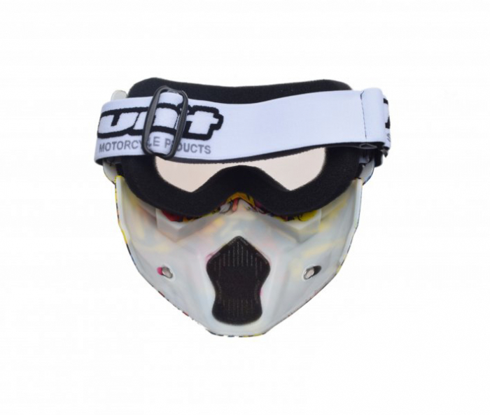 Ochelari motocross/atv/enduro Unit, model masca, culoare rama multicolor, lentila clara [3]
