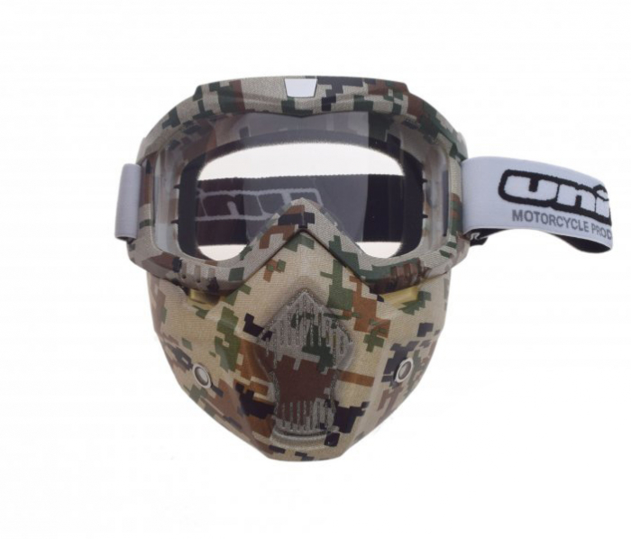 Ochelari motocross/atv/enduro Unit, model masca, lentila clara, culoare rama army [2]